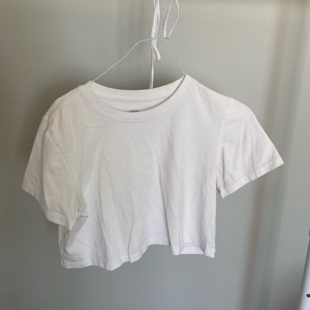 Urban white cropped t shirt